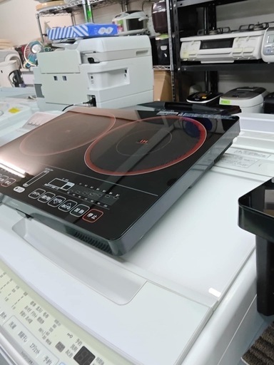 配送可能　保証付き IH調理器 ブラック YEK-1456G-2 [2口 /100V]