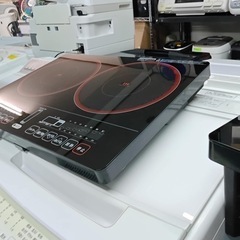 配送可能　保証付き IH調理器 ブラック YEK-1456G-2 [2口 /100V]の画像