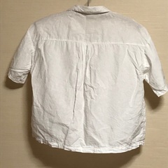 GU  Sサイズ　麻入り　シャツ　半袖　白の画像