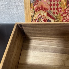 木製和風小物入れとコースターセットの画像