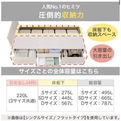 ニトリ すのこチェストベッドフレーム シングルの画像