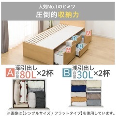 ニトリ すのこチェストベッドフレーム シングルの画像