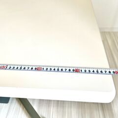 昇降　ダイニングテーブル　（白）の画像