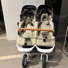 【美品】2人乗りベビーカー エアバギー ココダブルEX フロムバース ストーンの画像