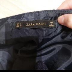 ZARA　ミニスカート　ネイビー　Lサイズの画像