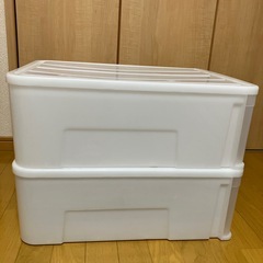 ナフコ 引き出し収納ケース 2個の画像