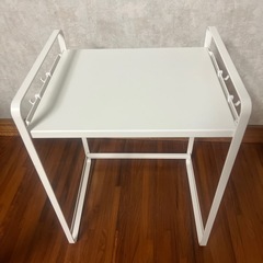 山崎実業 plate 調理家電ラック ホワイト Tower キッチン 収納の画像