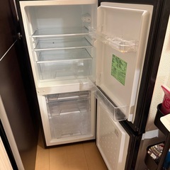 アイリスオーヤマ 冷蔵庫 142L ブラック 幅50cm IRSD-14A-B 2ドア 右開き 直冷式 BIG冷凍室 新生活 一人暮らしの画像