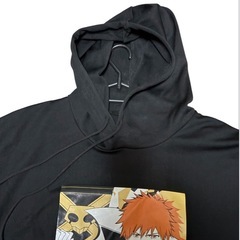 GY0826 BLEACH  千年血戦篇　黒崎一護　パーカー　黒の画像