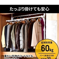 山善(YAMAZEN) 押し入れ ハンガーラック(ツイン)の画像