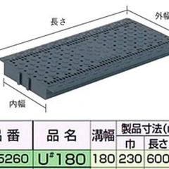 【サンコー】三甲　ポリカ製グレーチング　U-180【3個セット】の画像
