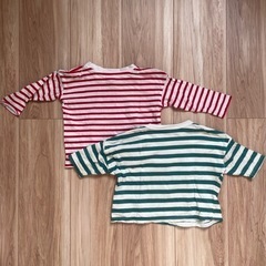 futafuta、corekite ストライプ Tシャツ 2枚セット　80cmの画像