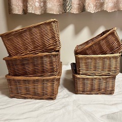 【美品】カゴ 大 小 収納　6個セットの画像