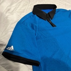 アディダス　ゴルフウェア　半袖　ブルー　L メンズ　adidasの画像