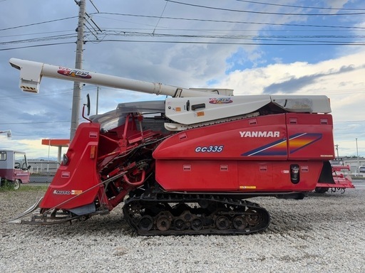 岩手県北上市　ヤンマー GC335 コンバイン　モンロー グレンタンク 386時間 3条 自動水平　クローラー昨年交換　引き取り
