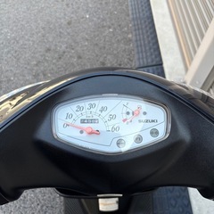 4201.定番人気　アドレスv50 白メーター　バッテリー、ミラー新品　千葉県柏市　即日配送、自走引き取りも可能の画像