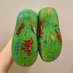 レインブーツ 14cm 恐竜柄の画像