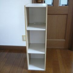 31. 【中古】細身3段ボックス 部屋の整理に キッチンの整理に　洗面所の整理にの画像