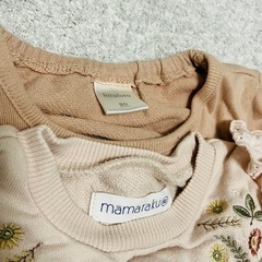 バースデイfutafuta mamaraku 80サイズ　長袖トップス2点セットの画像