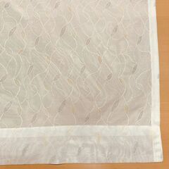 レースカーテン（リーフ柄）100×200cm（２枚）の画像