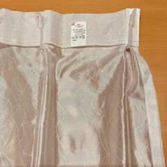 レースカーテン（リーフ柄）100×200cm（２枚）の画像