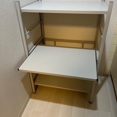レンジラック 幅60cm 大型レンジ対応 高さ88cm スライド棚 レンジ台 キッチンラックの画像