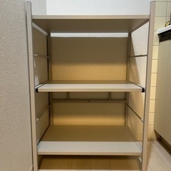 レンジラック 幅60cm 大型レンジ対応 高さ88cm スライド棚 レンジ台 キッチンラックの画像