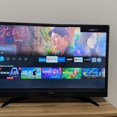 AIWA 32型テレビ（2020年製）＋テレビ台セット＋Fire Stick付きの画像