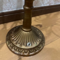 LED電球対応 シャンデリア テーブルランプ 1灯 ダークゴールド　単三電池式　LEDシャンテリア型スタンドランプの画像