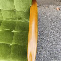 【カリモク60】Kチェア2シーターモケットグリーンの画像