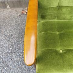 【カリモク60】Kチェア2シーターモケットグリーンの画像