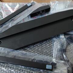 壁掛けシェルフ　ガラス棚　二段　HDMIケーブル付属の画像