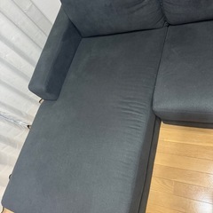 3人掛けカウチソファ(使用1年未満)の画像