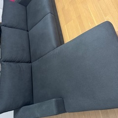 3人掛けカウチソファ(使用1年未満)の画像