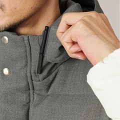 ✨新品✨【TAKEO KIKUCHI】タグ付　ダウン ベスト ジャンバー コート ダウンジャケット ブラック アウトドア おしゃれ　ダウンコート フードの画像