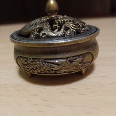 三足香炉＋渦巻お香のセット　　みつあし香炉＋うずまき御香の画像