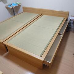 シングル畳ベッド(シデンDH F38 LBR)［1台］の画像
