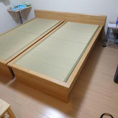 シングル畳ベッド(シデンDH F38 LBR)［1台］の画像