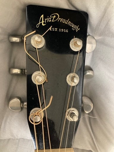 値引き歓迎　在庫限り ヴィンテージ  ARIA DREAD NOUGHT アコースティックギター ＡＦー２５ＢＫ　NO.0702846