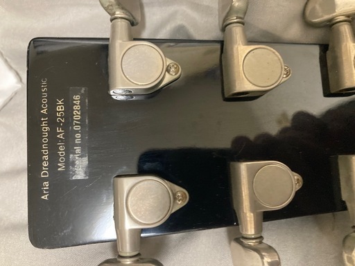 値引き歓迎　在庫限り ヴィンテージ  ARIA DREAD NOUGHT アコースティックギター ＡＦー２５ＢＫ　NO.0702846
