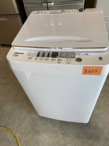 NO B455?福岡市内配送設置無料✨?ハイセンス 5．5kg全自動洗濯機 e angle select 白 HW-55E2W 202