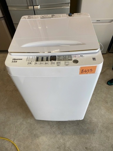 NO B455?福岡市内配送設置無料✨?ハイセンス 5．5kg全自動洗濯機 e 