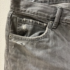 【試着のみ美品】ユニクロ デニム グレー 25の画像