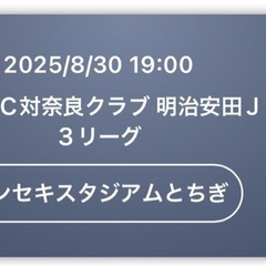 サッカー　ペアチケット  栃木sc 奈良クラブ