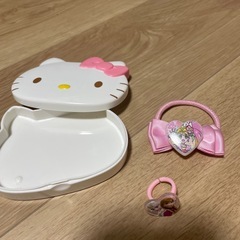 女の子　アナ雪　キッズ指輪ゆびわ　ヘアゴム　小物入れの画像