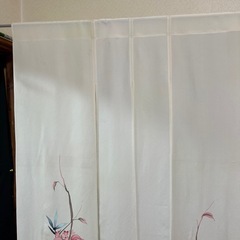 着物リメイク暖簾、花柄、横〜92–丈〜119!の画像