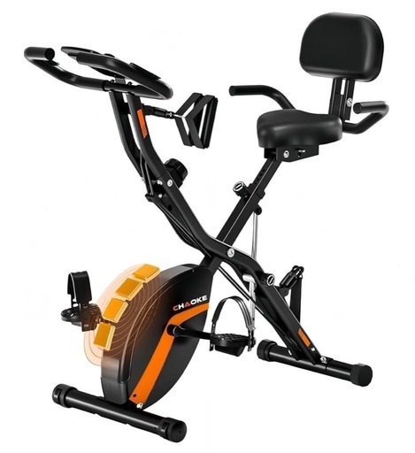 エアロバイク フィットネスバイク トレーニング 折りたたみ エクササイズバンド付