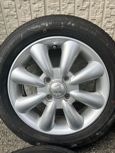 ララパーム 14in 4.5J +43 PCD100 155/65-14タイヤ付