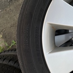 スズキ アルミホイール 4本セット（ダンロップタイヤ 155/65R14付き）の画像