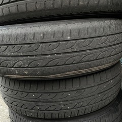 スズキ アルミホイール 4本セット（ダンロップタイヤ 155/65R14付き）の画像